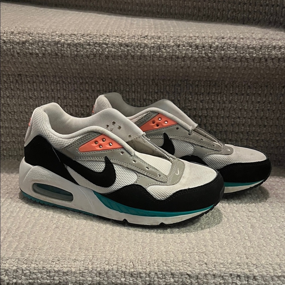 Nike Air Max Correlate with Black, Coral, and Teal Accents